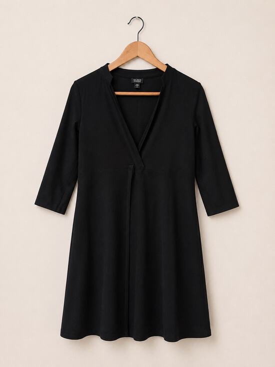 Eileen Fisher Dresses & Skirts - Eileen Fisher Black Stretchy Shift Dress Sz S Minimalist Normcore Staple Chic